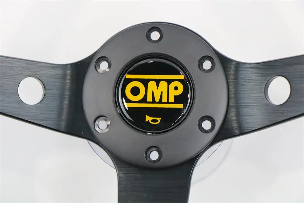 Omp 14 ''350Mm Stuurwiel Racen Sim Jdm Sport Kunstmatige Fluweelachtige Lederen Auto Voor Audi Bmw Toyota Honda Vw Universal