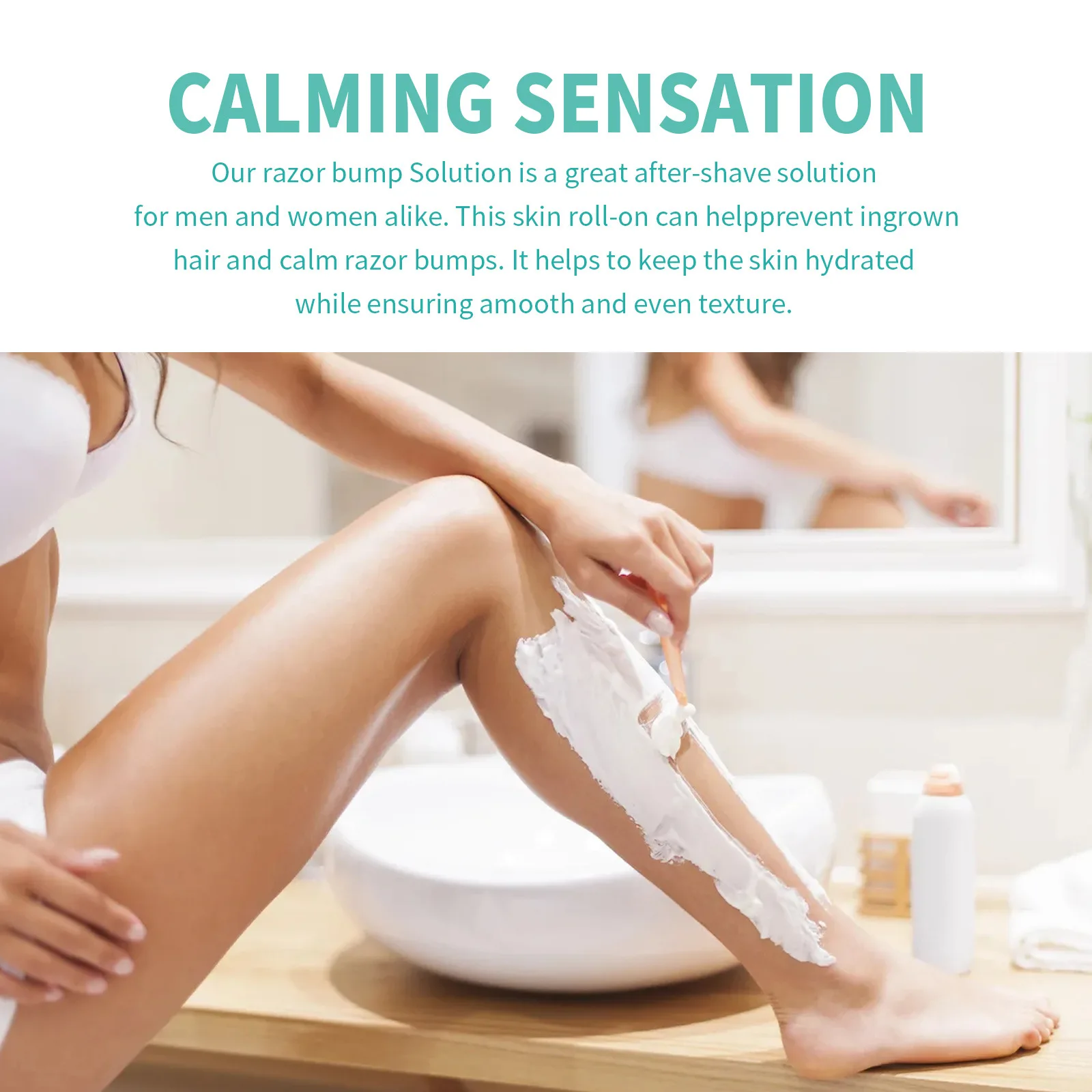 Razor Bumps Treatment Solution Essence Prevent Ingrown Hair Reduce Redness Itching Burns Moisturizing Repair Brighten Skin Care