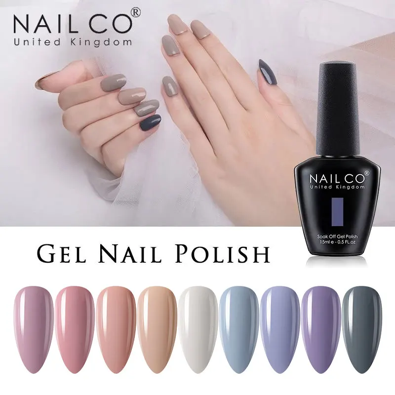 

NAILCO 15ml Enamel Gel Polish LED UV Gel Nail Polish Lacquer Varnish Nail Art DIY All For Manicure Colors Soak Off Top Gel Coat