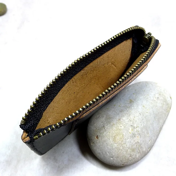 Mini Waist Bag Genuine Leather Belt Pouch Ultra Thin Fanny Pack  Small ID Cards Holder Wallet for Men LHD-K