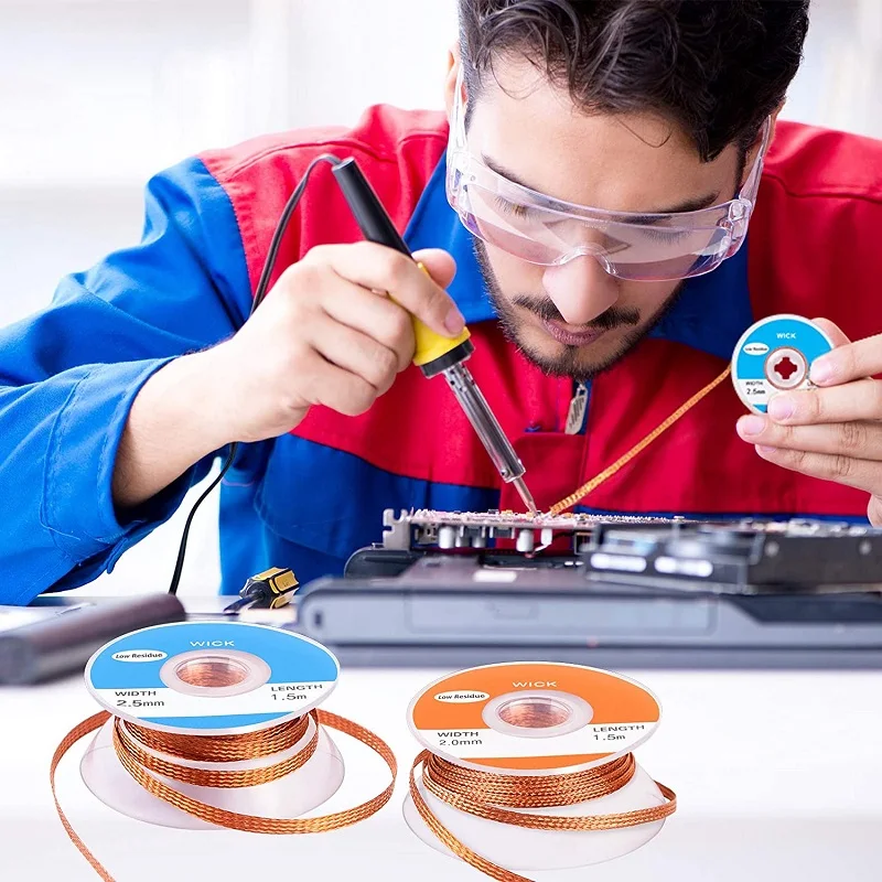 Tresse à Dessouder TOWOT - Avec Flux Sans Nettoyage - Pour Soudure électronique, PCB - Capillaire Efficace