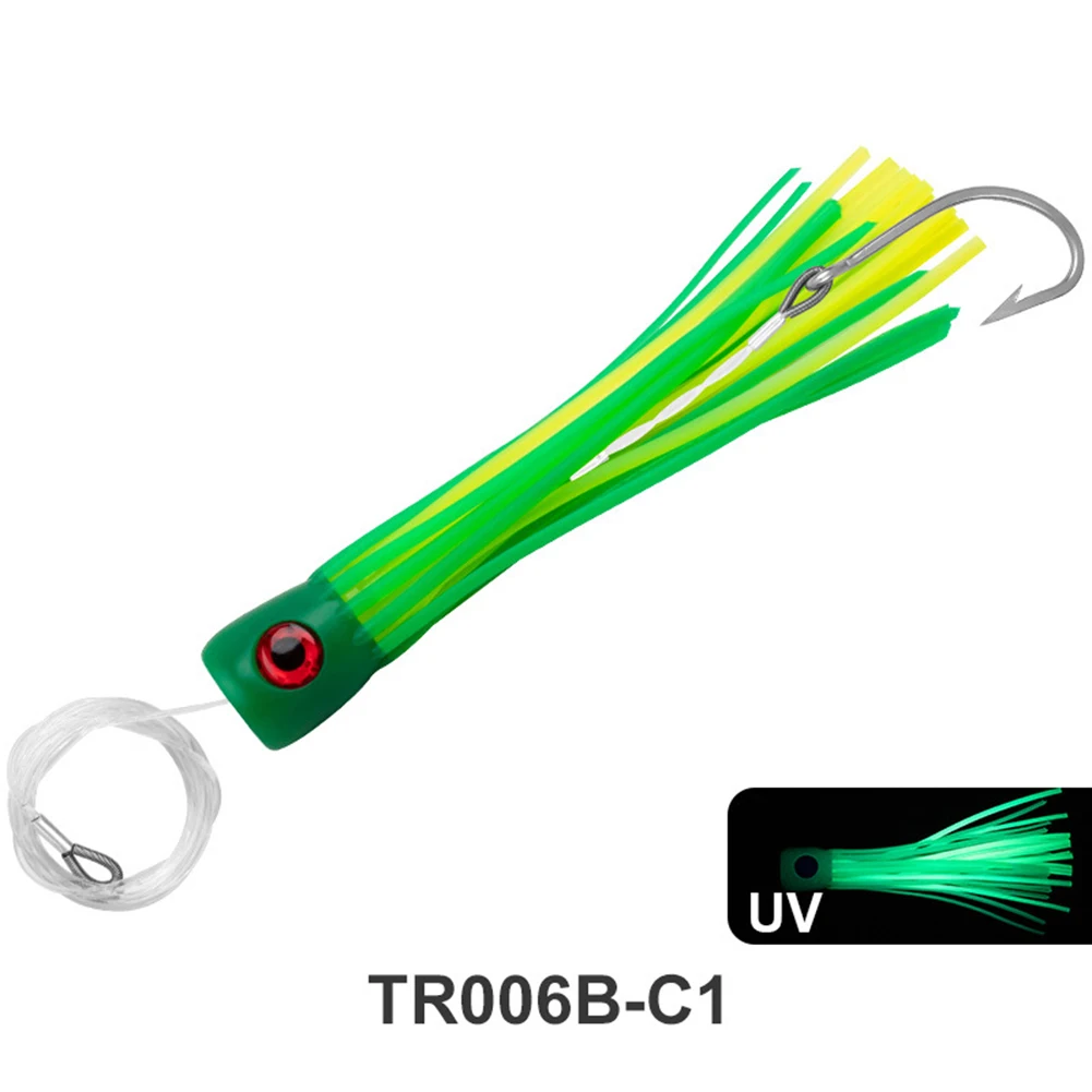 

15cm/32g Tuna Skirt Trolling Fishing Lures For Deep Sea Boat Hook Saltwater Carp Fishing Accessories