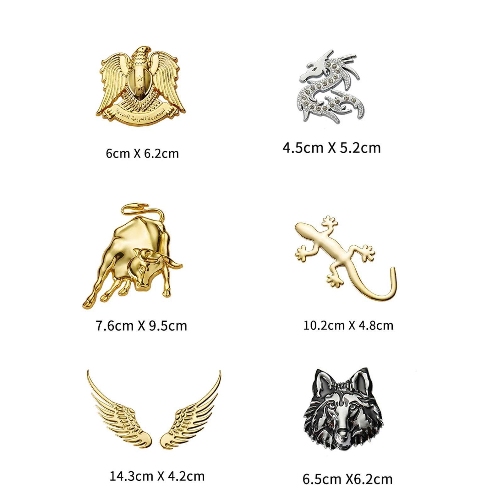 Car Decal Sticker 3D Metal Sticker Auto Chrome Emblem Badge Animal Vinyl Decal for Car SUV Body Stickers Accessories car sticker car stickers car body stickers car badge grille emblem
