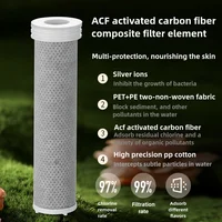 ตัวกรองหรูหราสําหรับหัวฝักบัว ตัวกรองคาร์บอนไฟเบอร์เอาต์พุตสูง ตัวกรองน้ําอาบน้ําเพื่อขจัดคลอรีนฟลูออไรด์และน้ํากระด้าง 6