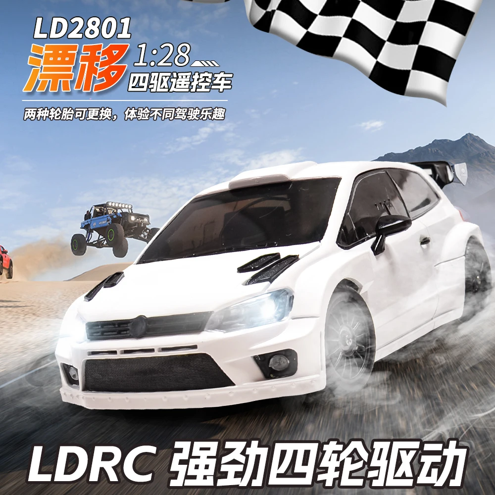 LD2801 RC Drift car 1:28 Race Cars 2.4g Radio Control 4WD High-Speed Motor Vehicle Model Cars Toy for Christmas Gifts 3