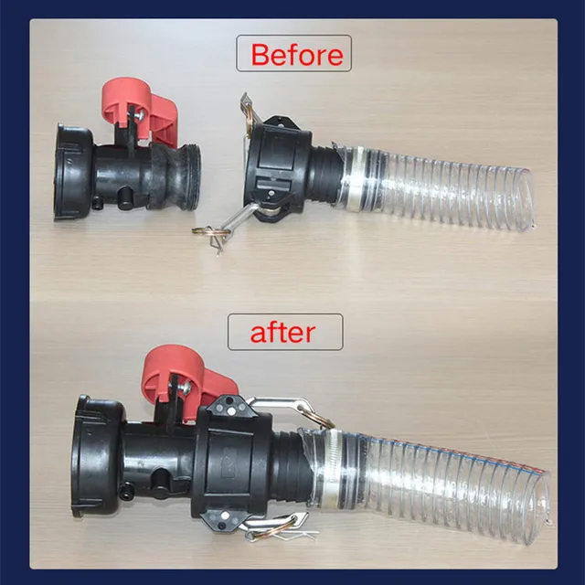 S60*6 Ibc Tank Adapter Pp Anyagkamlock Illesztés, C Típusú, 64 Mm -Es Női Camlock Cancler X 1 "1,5 ' 2" Tömlő Szár - Image 6