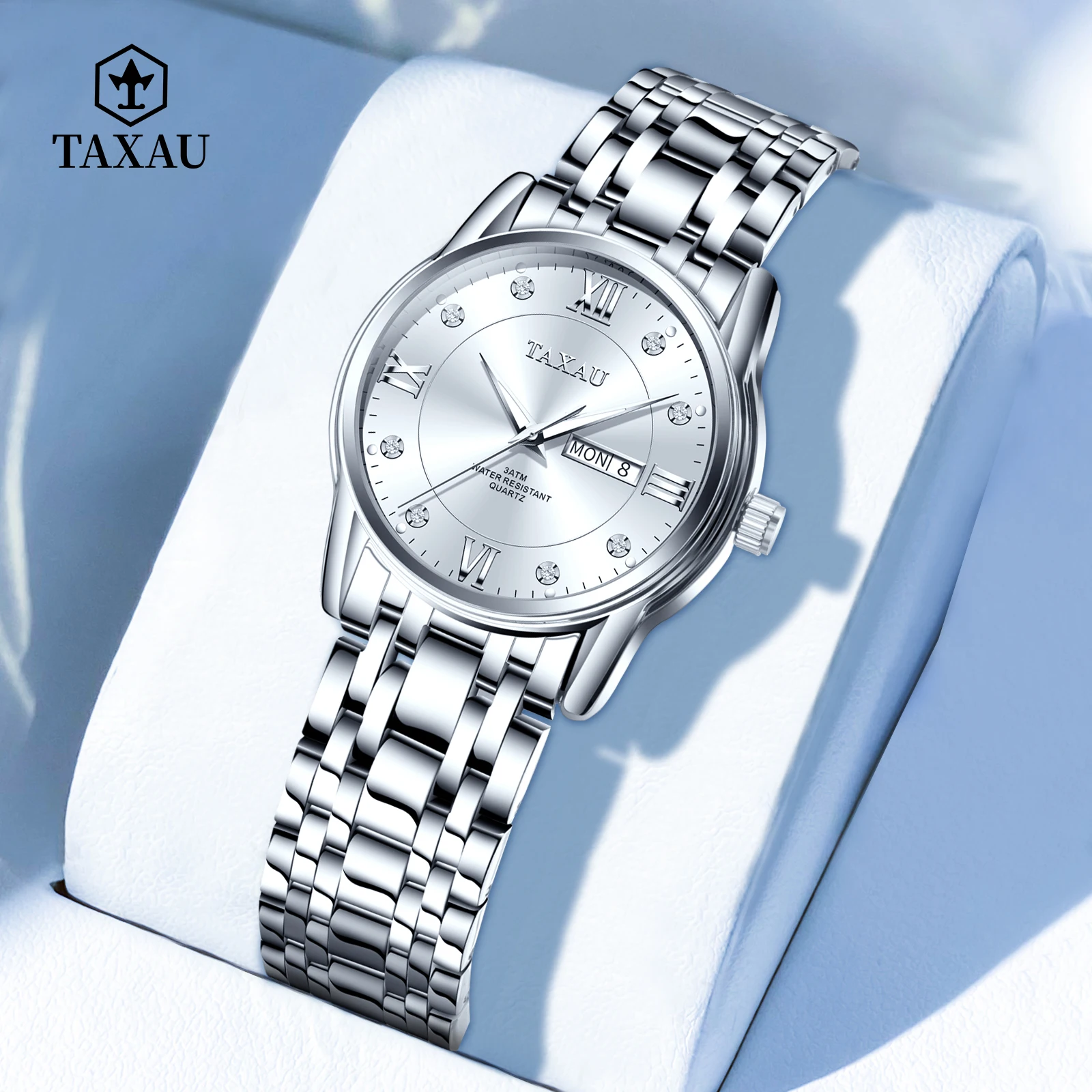 

TAXAU Top Brand Elegant Women's Wristwatch Original Stainless Steel Luxury Waterproof Watch for Women Fashion Quartz Woman Watch