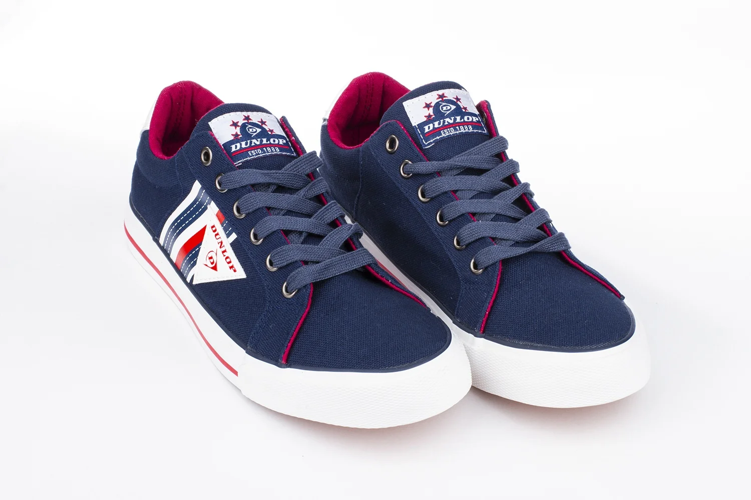 Dunlop Zapatillas Hombre, Zapatilla Casual Hombres, Marca Dunlop 35539 Marino, Blanco y Granate, Zapatos con Zapatillas Tipo Skater Planas, sin Cuero, Estilo Juvenil, Zapatos Moda 2021 2022| | - AliExpress