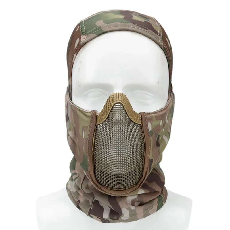Tactical Balaclava Mesh Mask – Full Face Cover Ninja Style with Foldable Steel Design