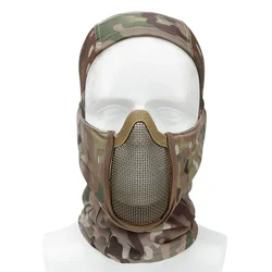 Tactical Balaclava Mesh Mask - Full Face Cover Ninja Style with Foldable Steel Design (Cp)