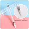 1pcs Crystal Double Head Point Drill Pen Gem Rhinestone Picker Wax Pencil 2Ways Use Sticking Picking Dotting Jewelry Tools 2