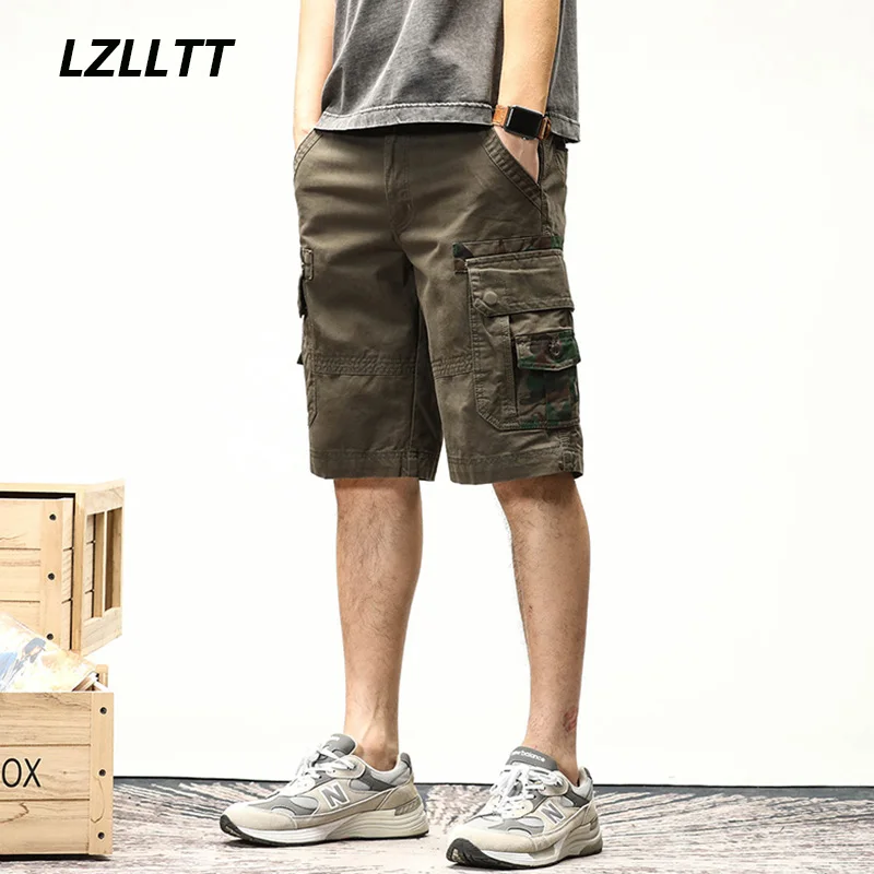 

Men Summer Camouflage Cargo Shorts Mens 100% Cotton Casual Tactical Shorts Men Large Size Breathable Military Shorts Male Hot