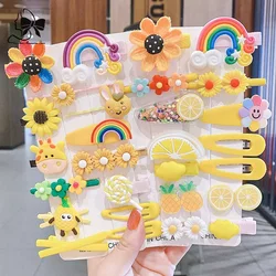 14PCS/Set New Girls Cute Cartoon Ice Cream Unicorn Hair Clips Kids Lovely Hairpins Headband Barrettes Fashion Hair Accessories