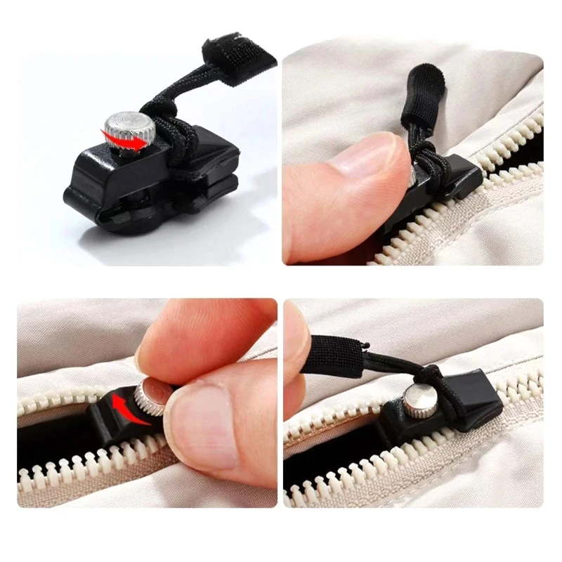 New 5PCS Plastic Universal Instant Zipper Repair Replacement Kit Durable Fix Zipper Sliding Teeth Screw Head RU