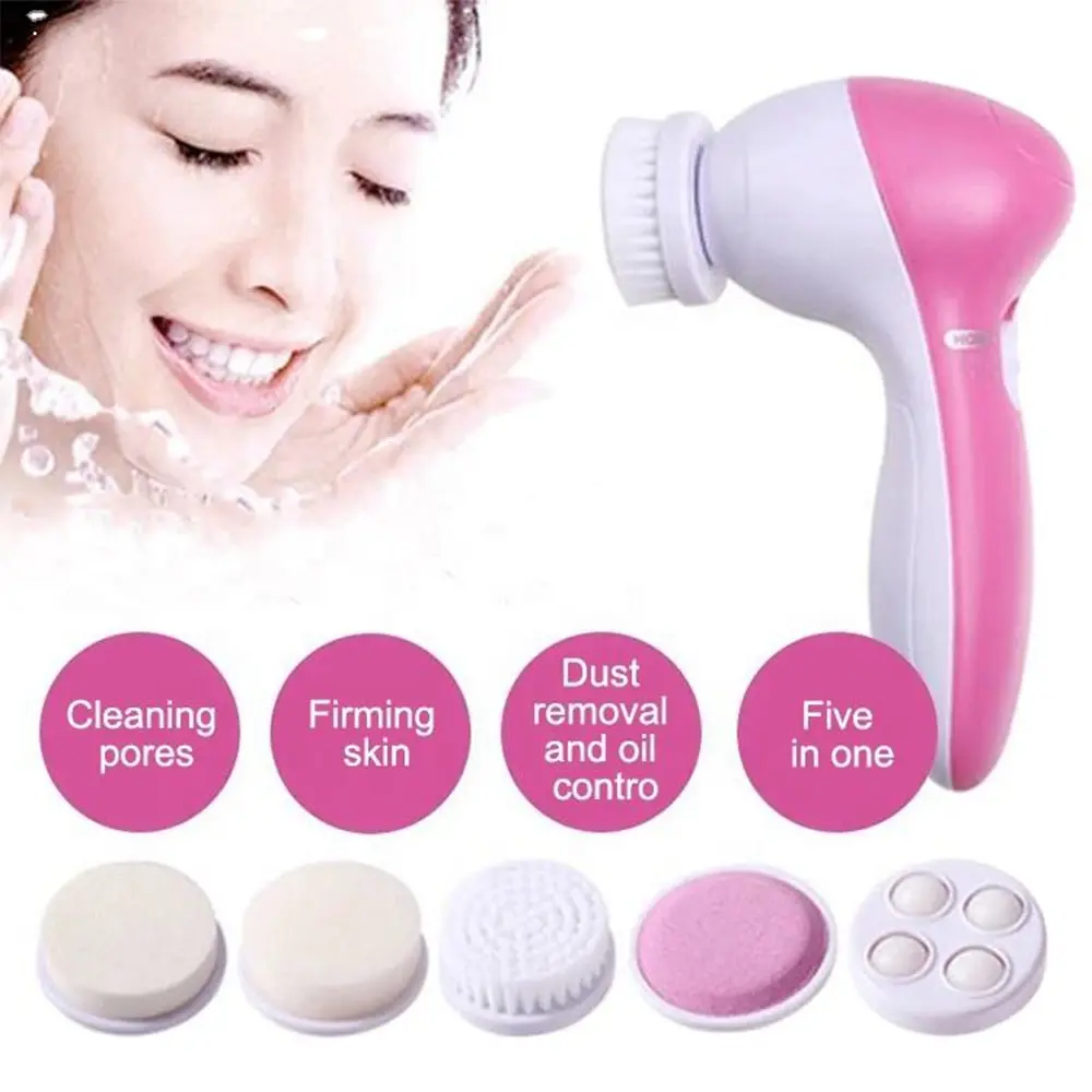 5-in-1 Electric Facial Cleansing Brush System 3