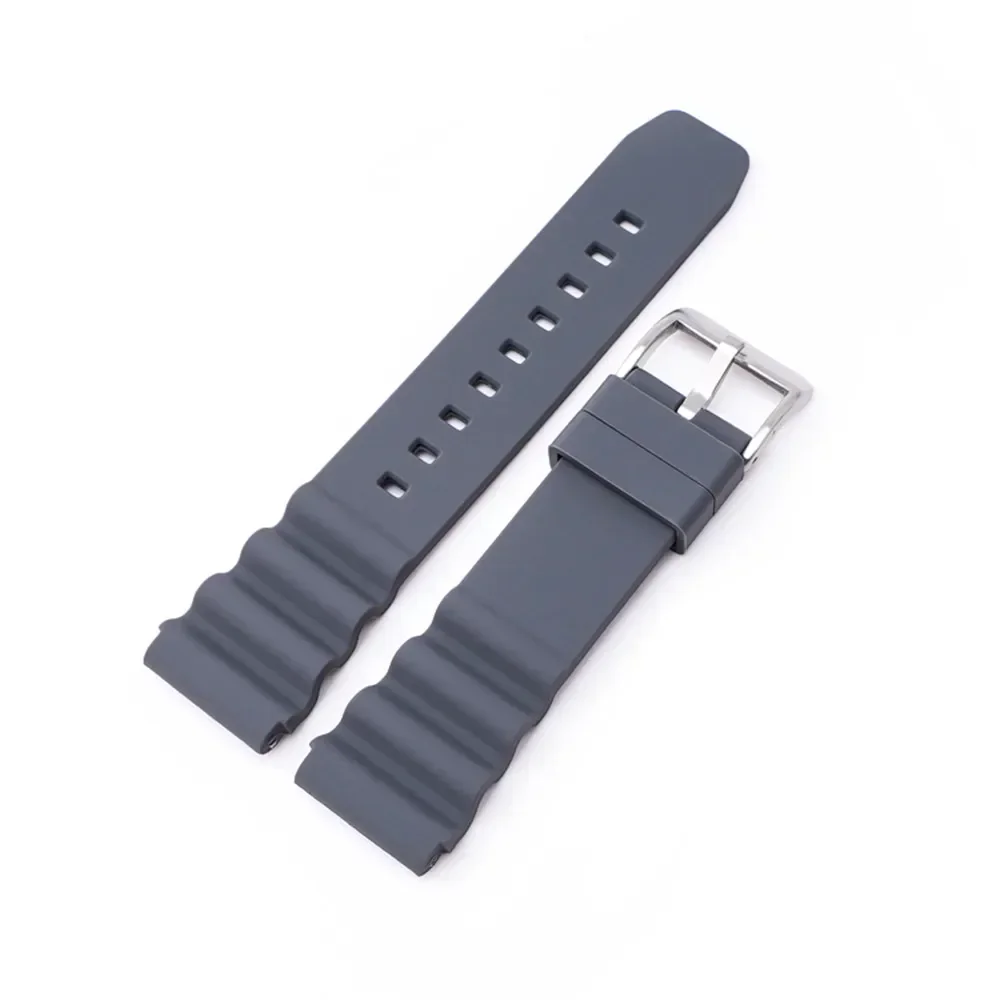 Soft Silicone Strap for Sport Diving Waterproof Watch Band - 20mm/22mm