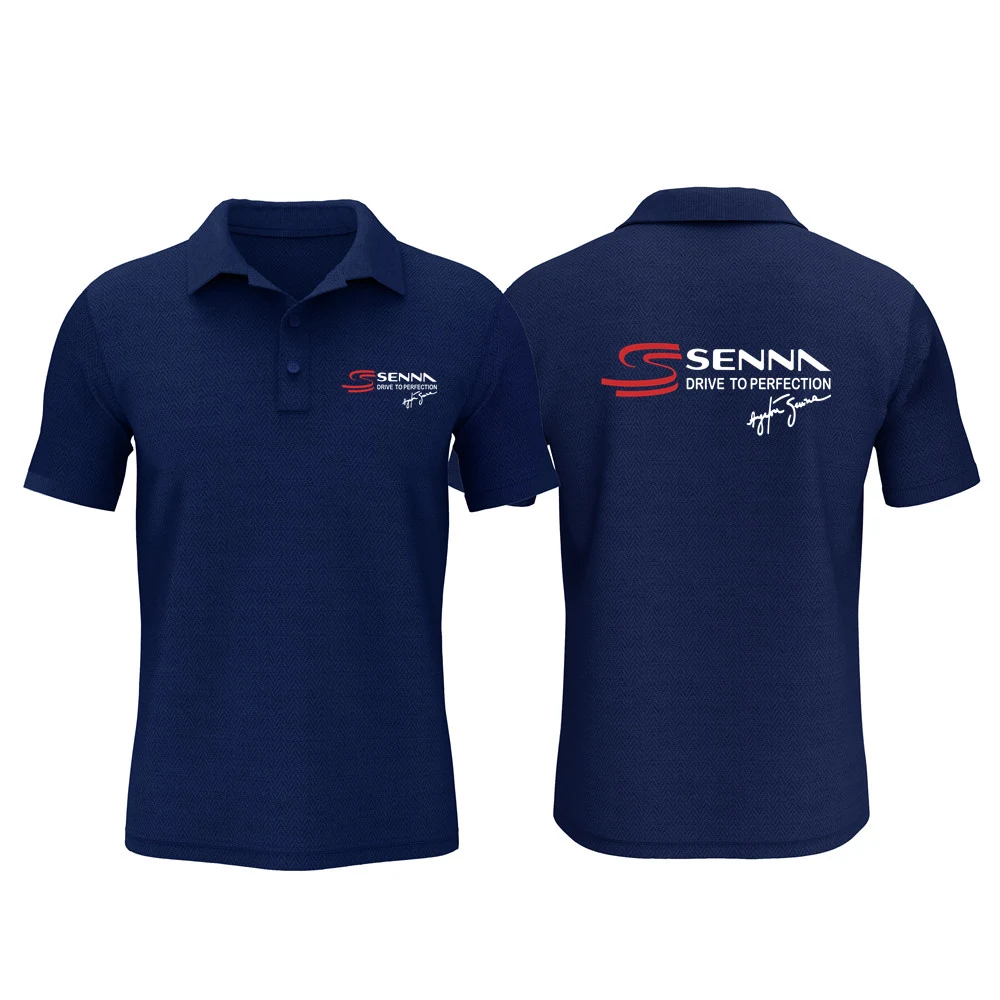 Ayrton Senna Drive to Perfection Polo Shirt - Men's Casual Cotton Short Sleeve Cool Tee