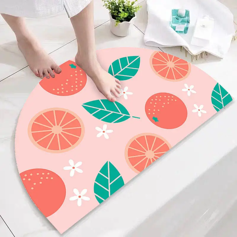 

Semi circular floor mat, non slip bathroom floor mat, entrance door matrug