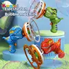 2 In 1 Electric Bubbles In Bubble Guns Toy Children Fan Dinosaur Bubble Soap Machine Toys Summer Outdoor For Kids Birthday Gifts 2