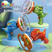 2 In 1 Electric Bubbles In Bubble Guns Toy Children Fan Dinosaur Bubble Soap Machine Toys Summer Outdoor For Kids Birthday Gifts 2