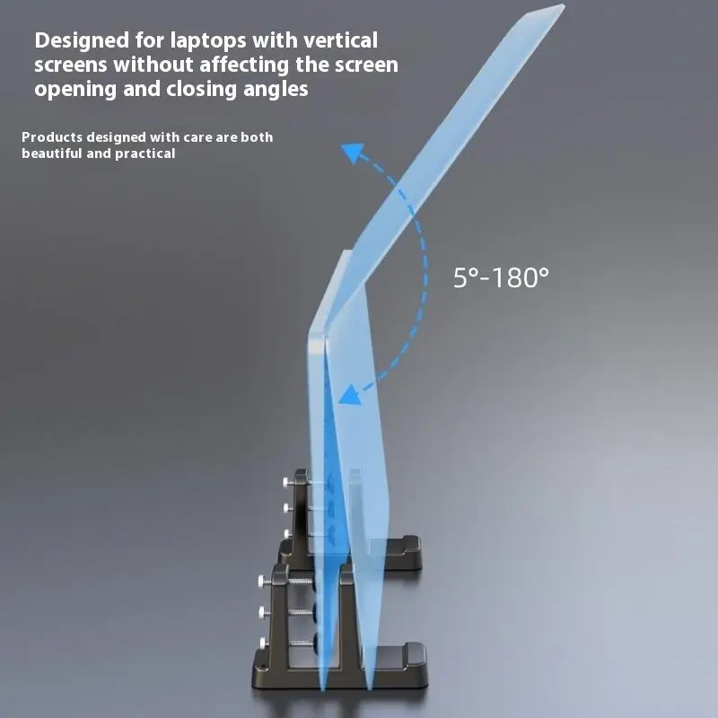 MacBook Pro 휴대용 노트북 홀더 방열 미끄럼 방지 노트북 지원 브래킷 용 2PCS 범용 수직 노트북 스탠드