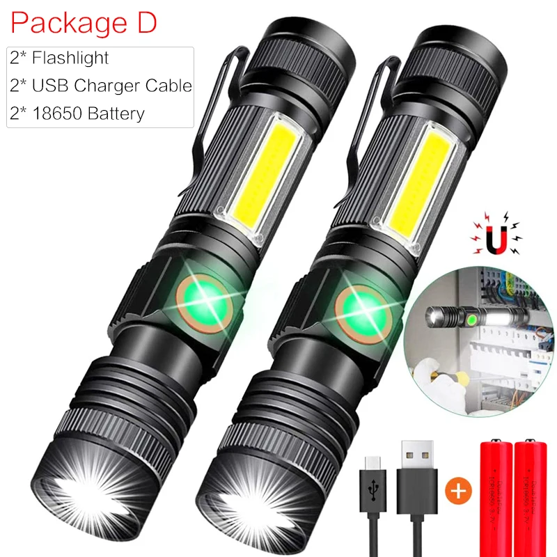 Multifunctional LED Flashlight UV Light/White Light/Red Light 7 Switch Modes Flashlights Waterproof Torch Zoomable Flashlight hunting torches Flashlights