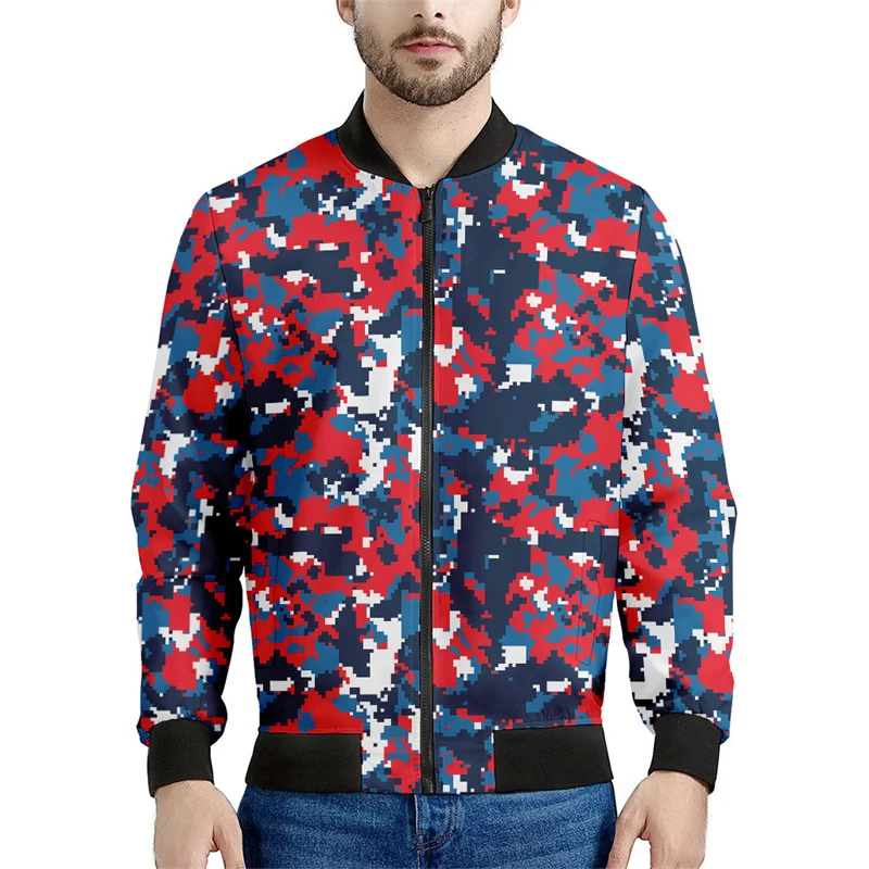 thumbnail image 1 of Chaqueta clásica con estampado 3D de camuflaje y cremallera para hombre y niño, sudadera de moda, camisetas de manga larga, abrigos de bombardero callejeros, ropa para hombre, 1 of 5