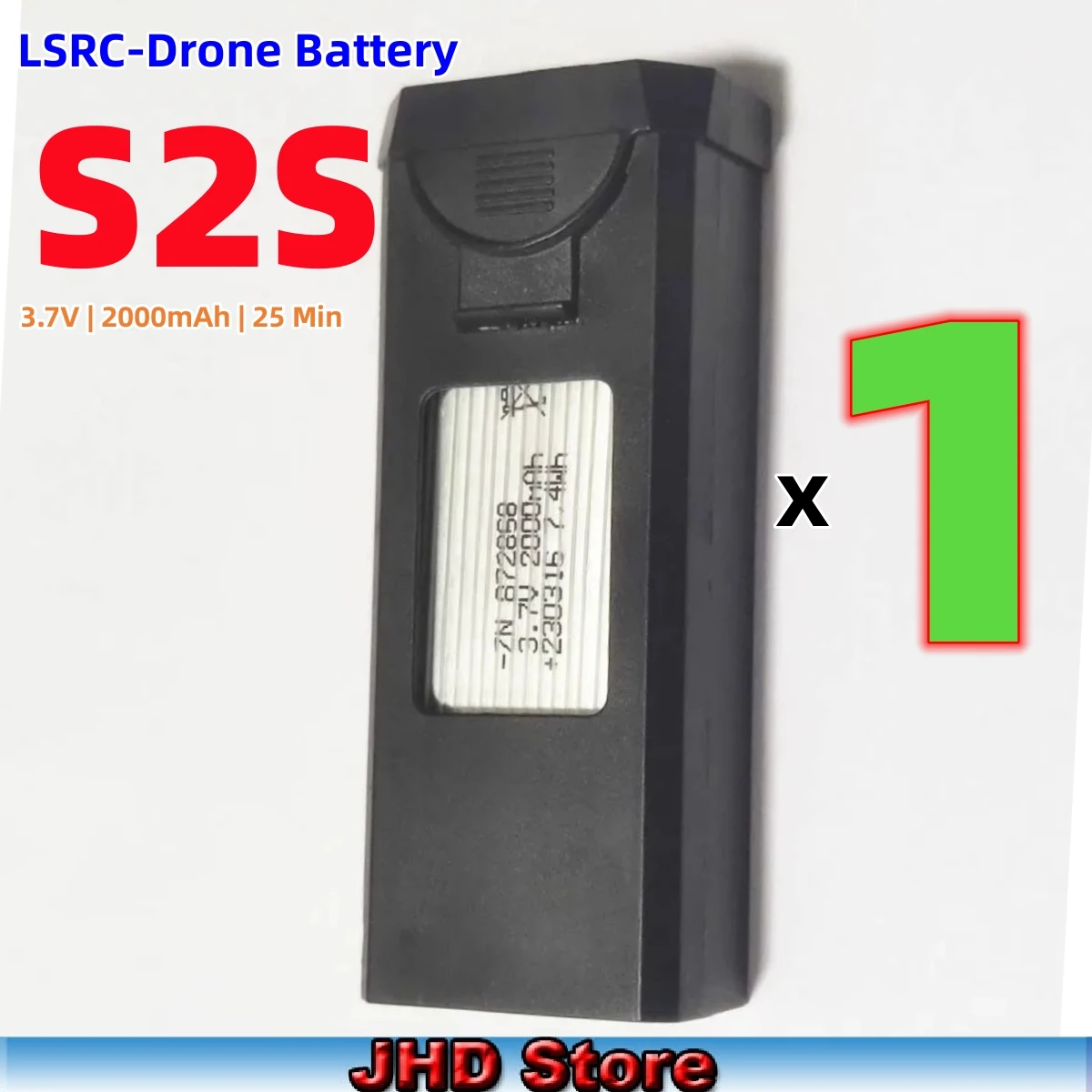 JHD Original LSRC S2S Battery for S2S Battery 2000mAh Mini Drone RC Qudcopter Original replacement lithium battery