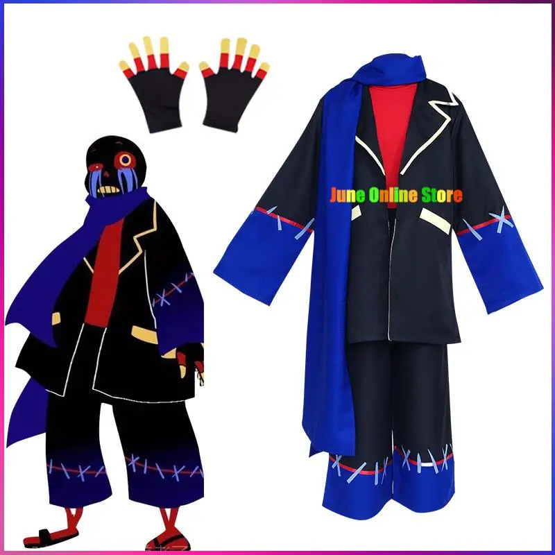 

Anime Game Undertale Error Sans Cosplay Costume Frisk Jacket Coat Scraf Men Women Halloween Party Carnival Role Play Outfits
