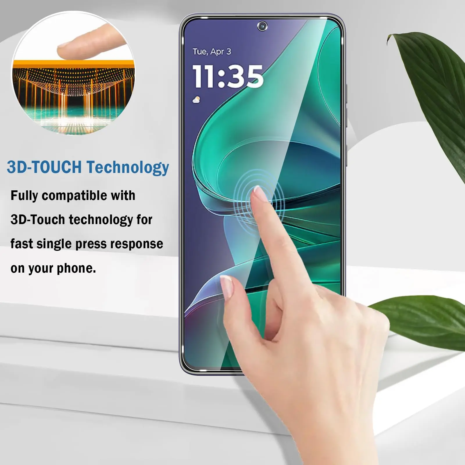 Tempered Glass HD Crystal Screen Protector, 6.7 Inch, 9H Anti-Scratch, Case Friendly