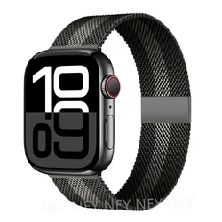 Starlight Milanese Loop Bracelet for 42-44-45-49mm-46mm (Black gray 28)