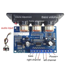 Carte d'amplificateur de puissance numérique 2.1 canaux + câble Audio AUX 2x25W + 50W BT5.0, carte d'amplificateur de Subwoofer de classe D DC12-20V