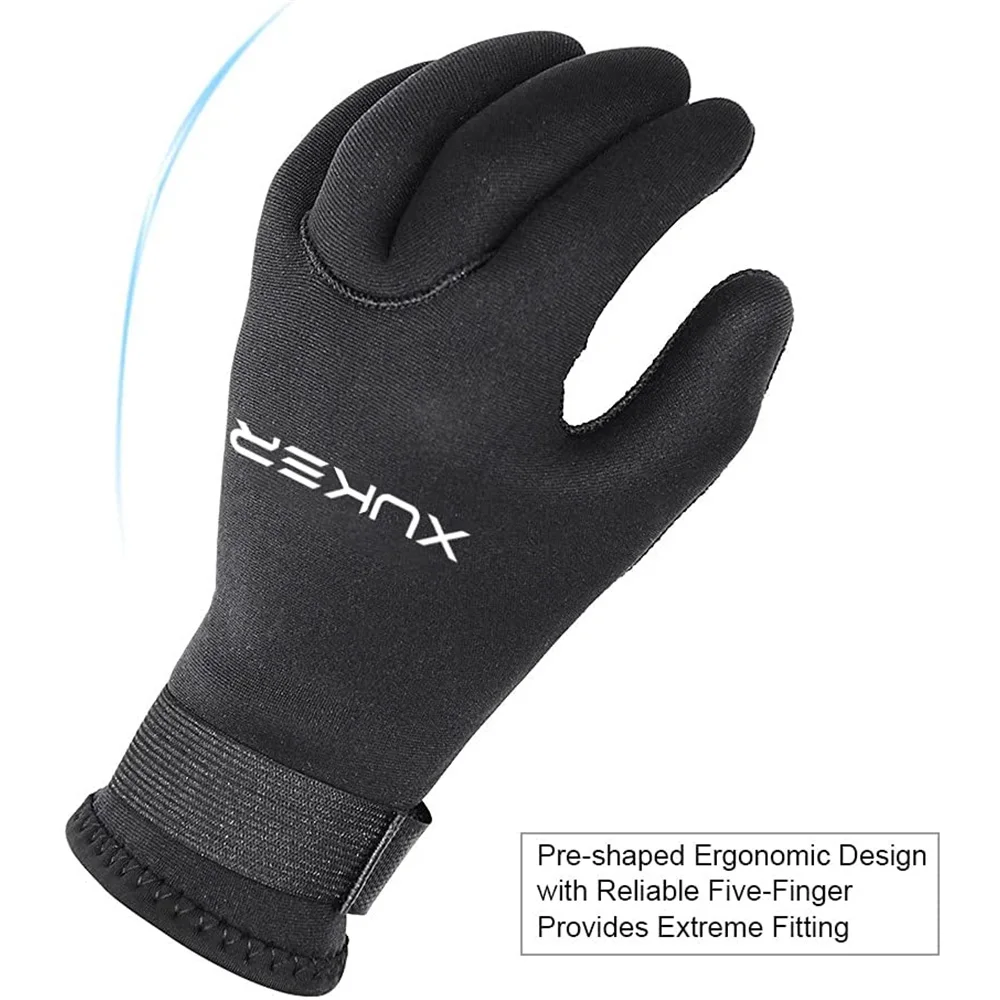 Guantes de neopreno para buceo, Manoplas de 3mm y 5mm que mantienen el calor para esnórquel, remar, surf, kayak, canoa, pesca submarina, esquí, deportes acuáticos