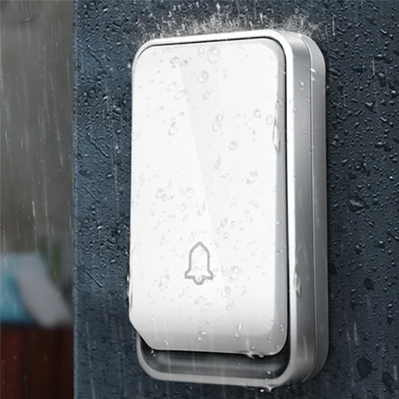 A99E-Ring Doorbell Wireless Waterproof Self-Powered Smart Bell Home No Battery Required Cordless EU Plug