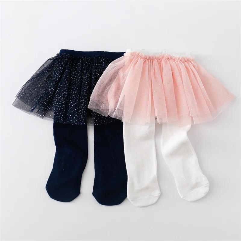 Lawadka Newborn Baby Tights For Girls Cotton Lace Toddler Girl Tight Fashion Soft Infant Girl Pantyhose 0-12Month Autumn Winter