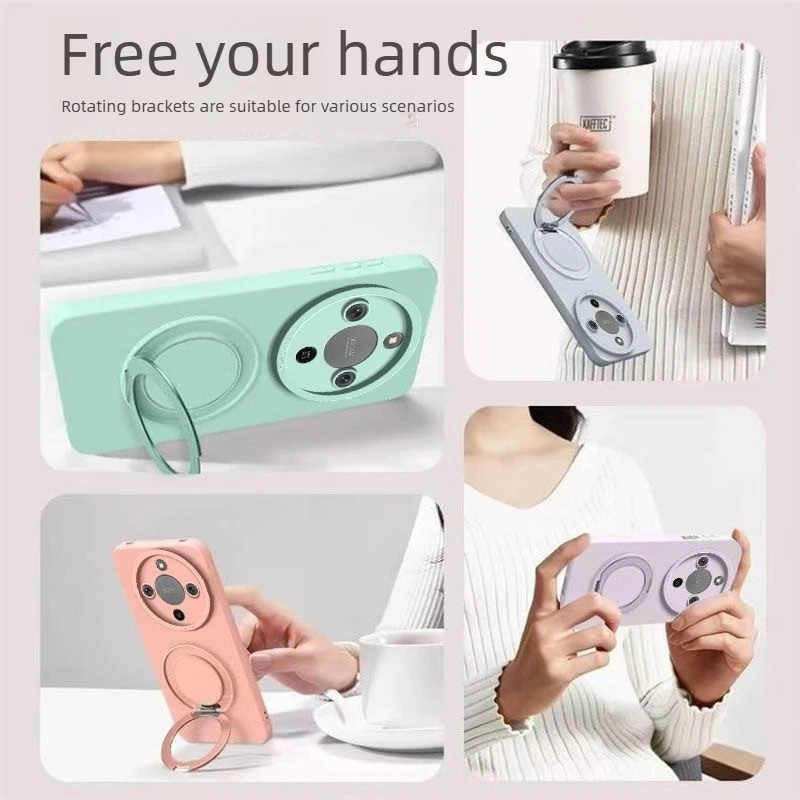 Frosted Skin-Friendly 360° Rotating Stand Case with All-Inclusive Anti-Drop Protection