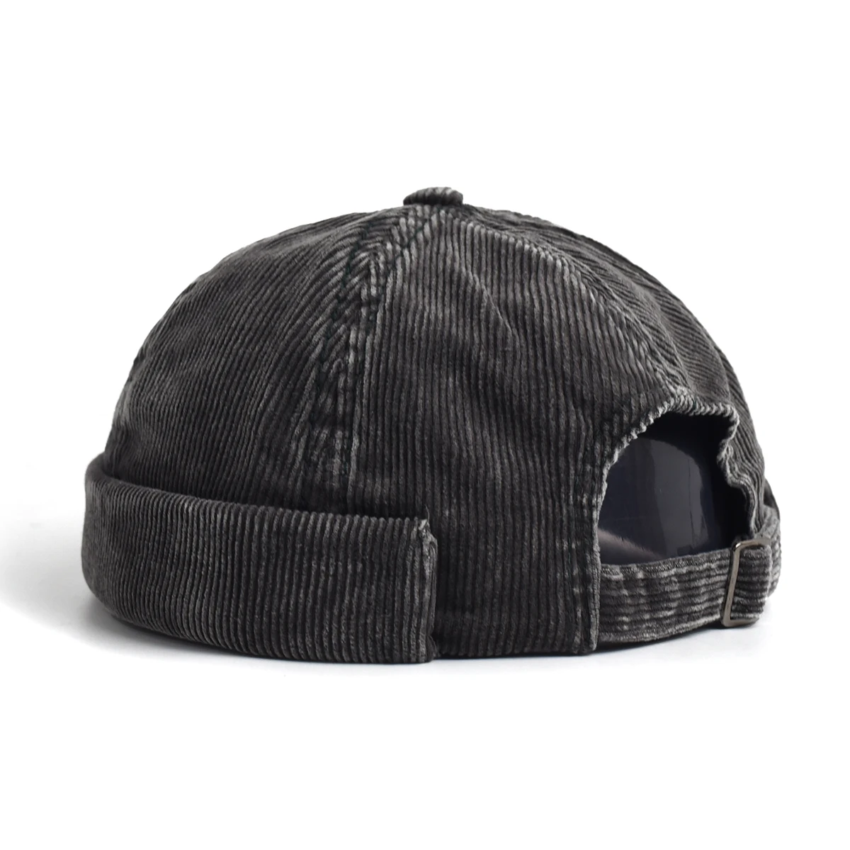 Unisex Cord Einfarbig Brimless Caps für Männer Frauen Streetwear Hip Hop Hüte Retro Beanie Docker Caps Einstellbare Kuppel Hüte – Detail 7