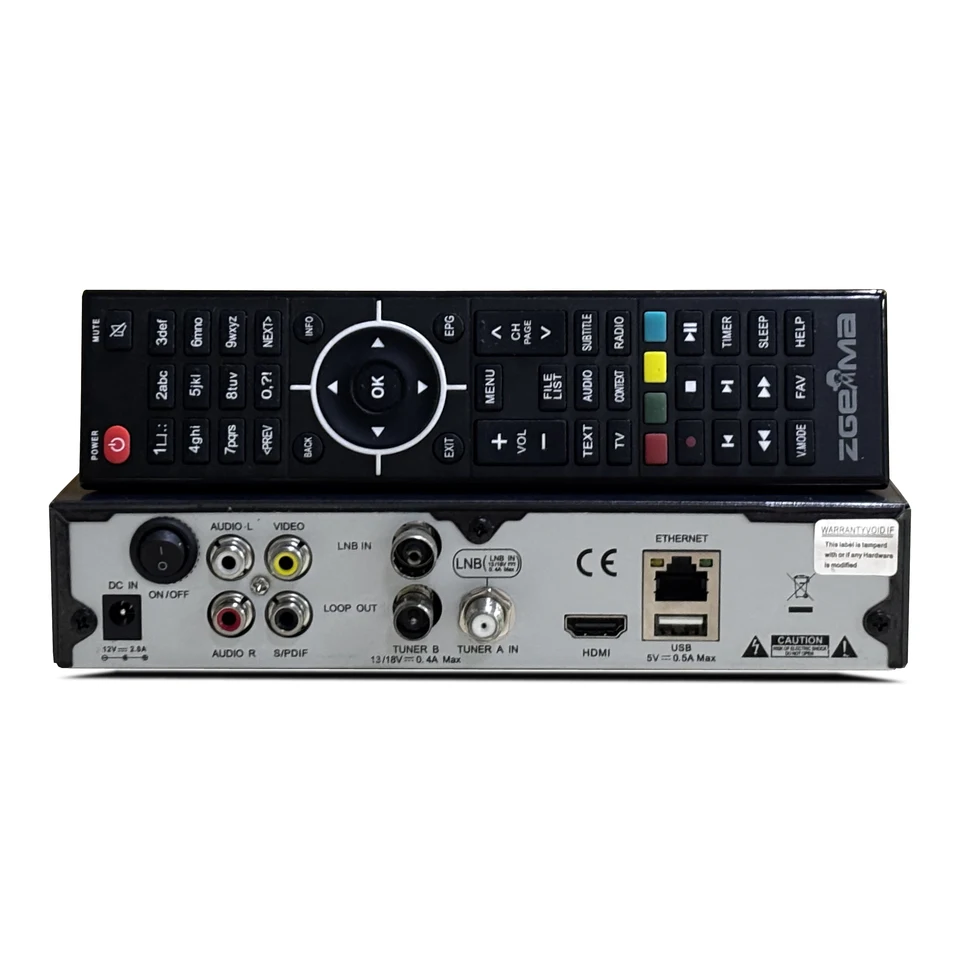Decoder Zgemma H8.2H Enigma2 - Combo DVB-S2 + DVB-T2/C, Linux, Full HD, HEVC H265, Per Ricezione Satellare E Terrestre