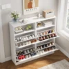 VOWNER Shoe Storage Cabinet with 4 Flip Drawers, Freestanding Shoe Cabinet 2