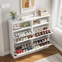 VOWNER Shoe Storage Cabinet with 4 Flip Drawers, Freestanding Shoe Cabinet 2