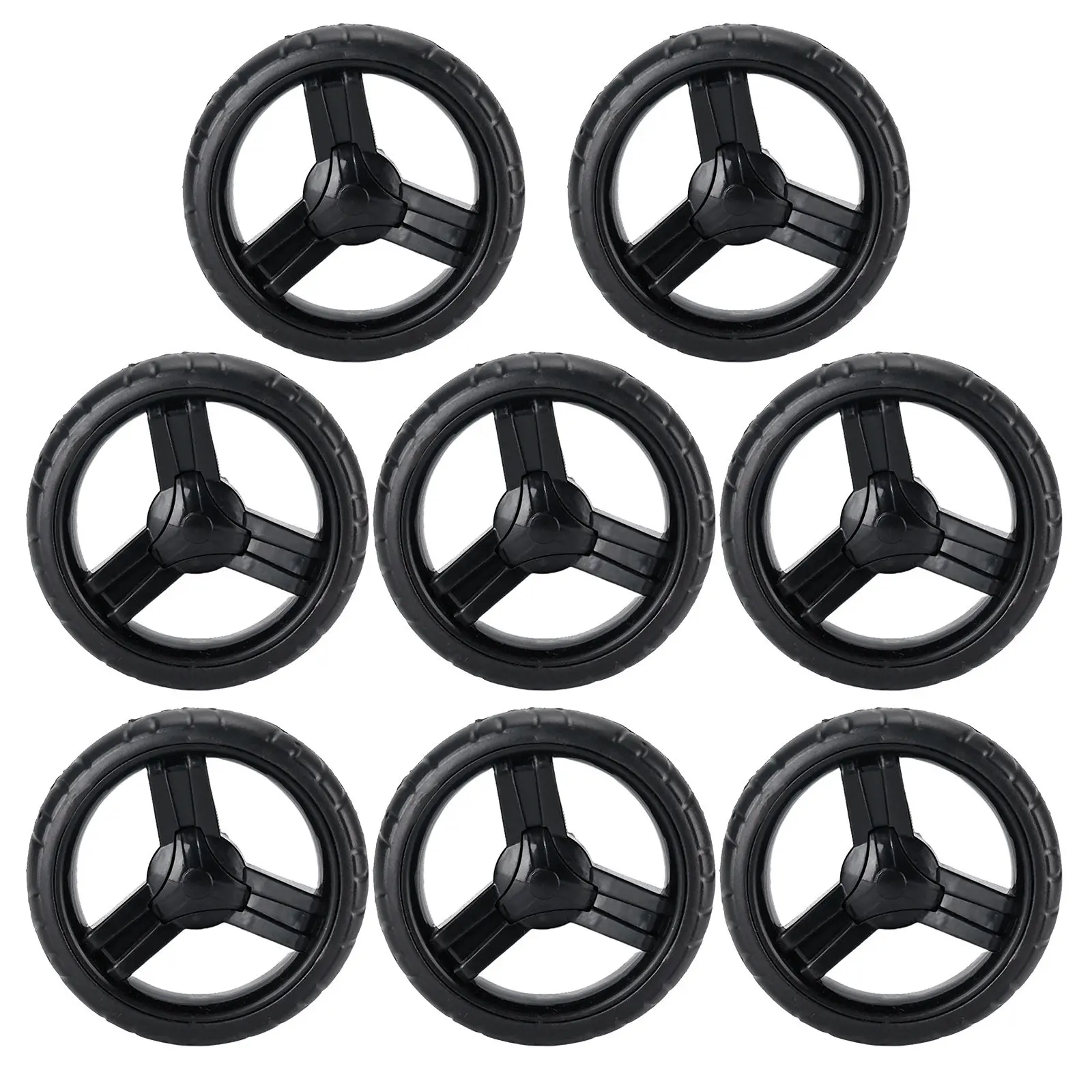 8Pcs 유모차 바퀴 교체 5.5 인치 Eva 비 회전식 캐스터 휠 용 의자 캐리지..