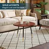 Round Coffee Table Small Modern Coffee Tables Rustic Farmhouse Center Table for Living Room Home Office Mid Century Accent Sofa 6