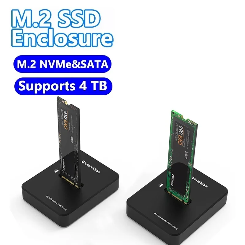 High-Speed External M.2 SSD Enclosure with 10Gbps Transfer Rate