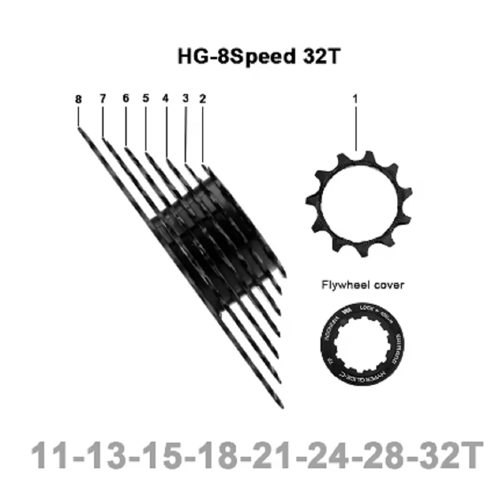 Bicycle Cassette Shimano 8 Speed HG31 CS-HG31-8 11-32/34T Mountain Bike MTB Folding MTB Bike Parts HG31-8