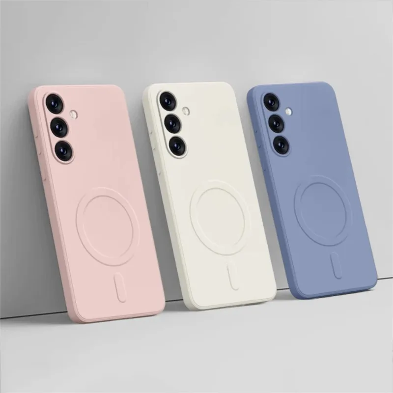 Luxury Silicone Magnetic Wireless Charging Shockproof Phone Case with Magsafe Compatibility