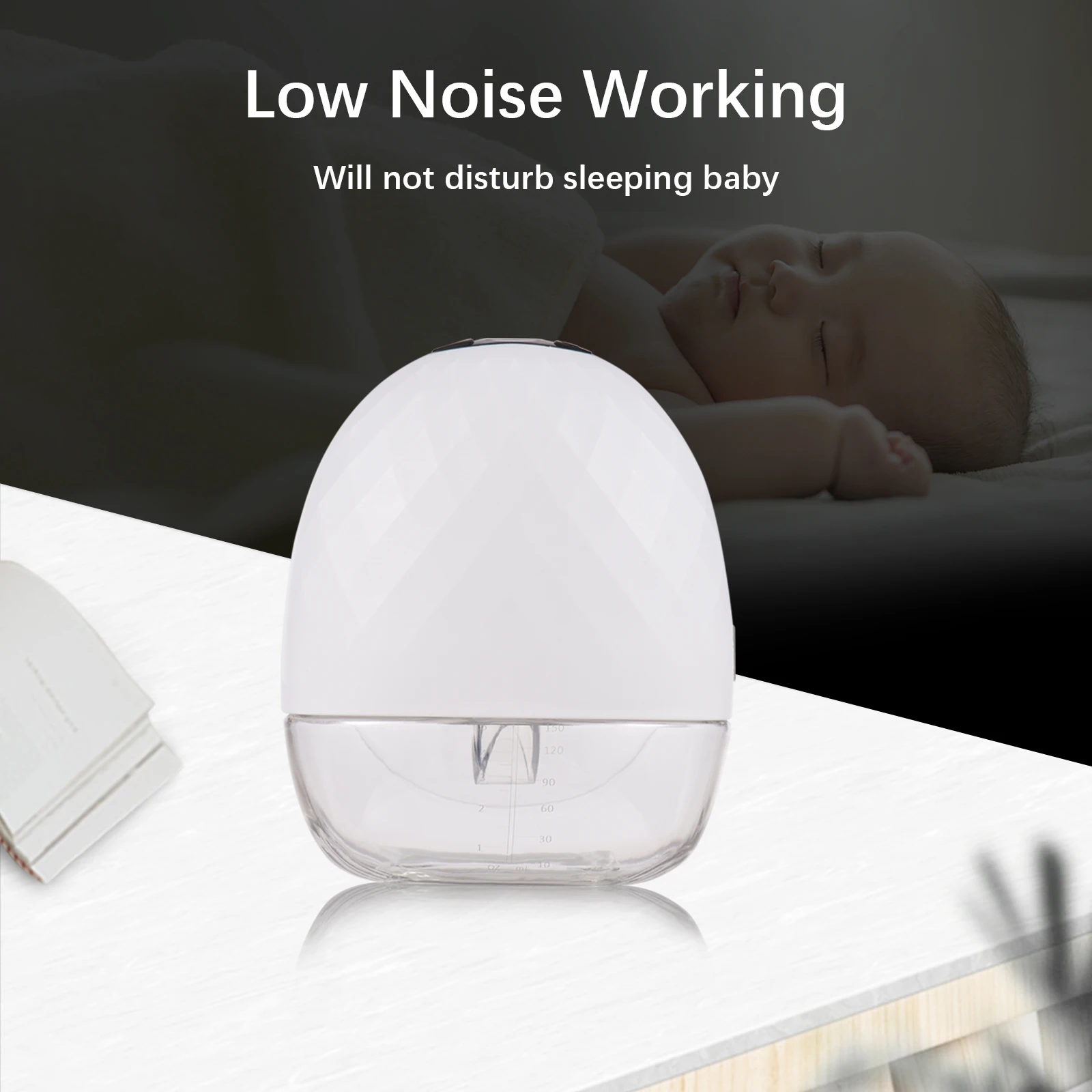 1/2PC Wearable Breast Pump Hands Free Electric Breast Pump for Breastfeeding Low Noise with 150ml Milk Collector for Home Travel 6