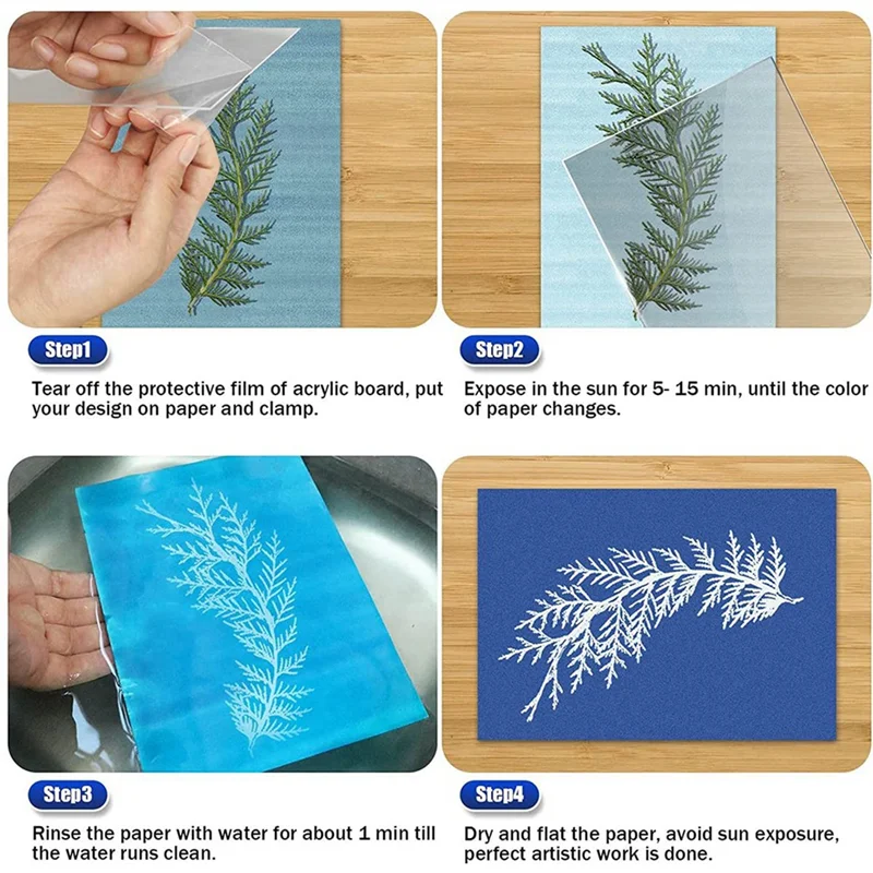 아크릴 패널 A5 태양 인쇄 아트지와 40 Pcs 감도 자연 인쇄 용지