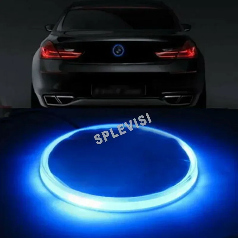 엠블럼 로고 LED 조명 램프 스티커, 자동차 엠블럼 방수 배경, BMW 3 5 7 시리즈 X3, 배지 미포함, 82mm
