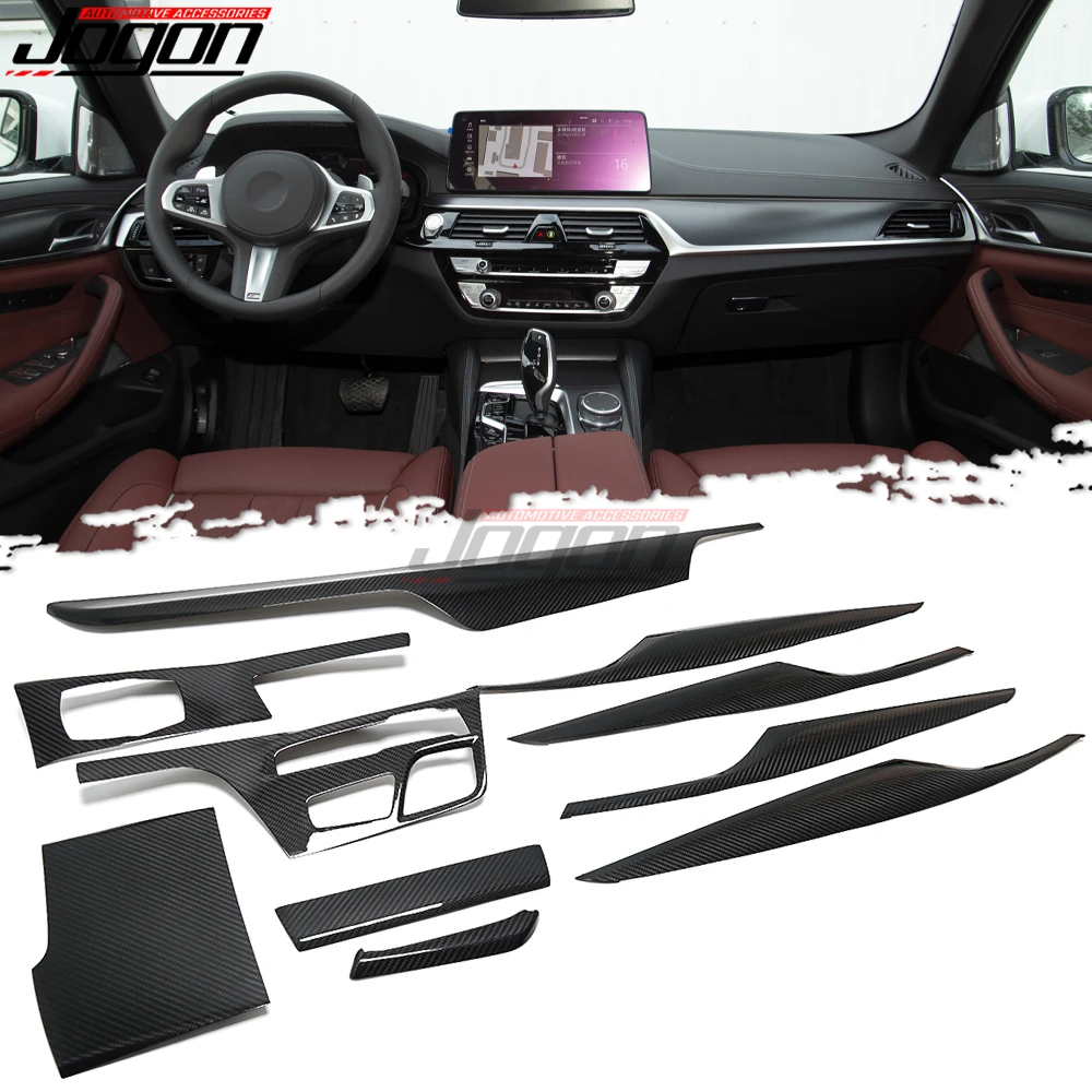 

10 шт., Центральная внутренняя консоль из углеродного волокна для BMW 5 Series G30 2017-2021