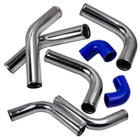 Universal 2.5" Turbo Intercooler Piping Kit with Silicone Hoses - Image 2